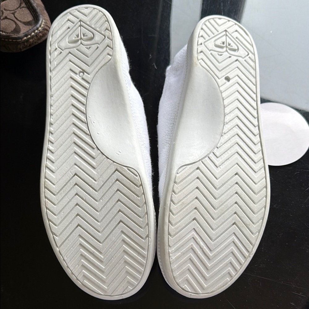 ROXY White Canvas SLIP-on Sneakers - Picture 5 of 7
